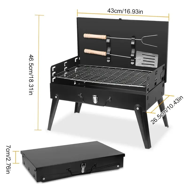Portable Folding Outdoor Box Barbecue Grill