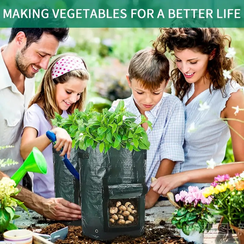4 Pcs Garden Bags with Window & Handle
