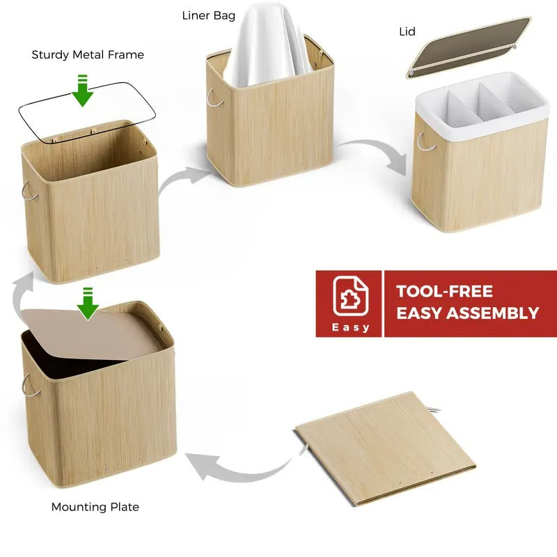 Modern Bamboo Hamper