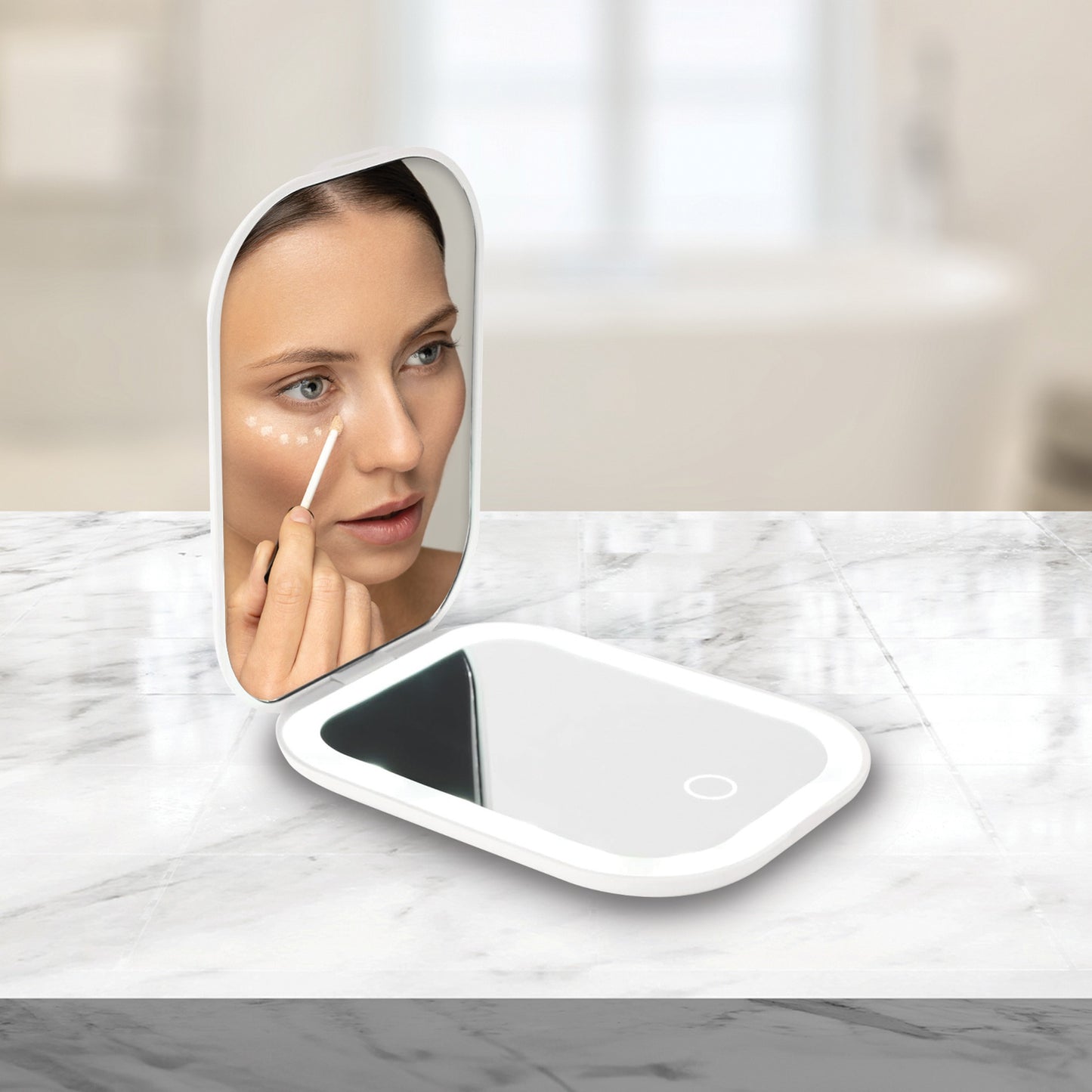 LED Double Sided Compact Mirror