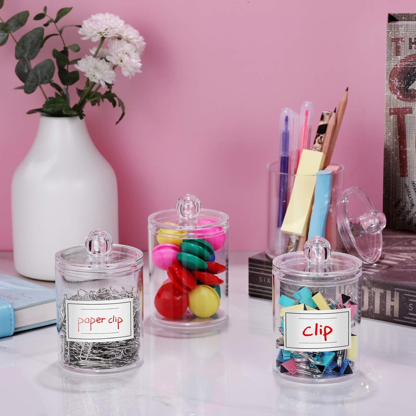 4 Pack Acrylic Qtip Holder