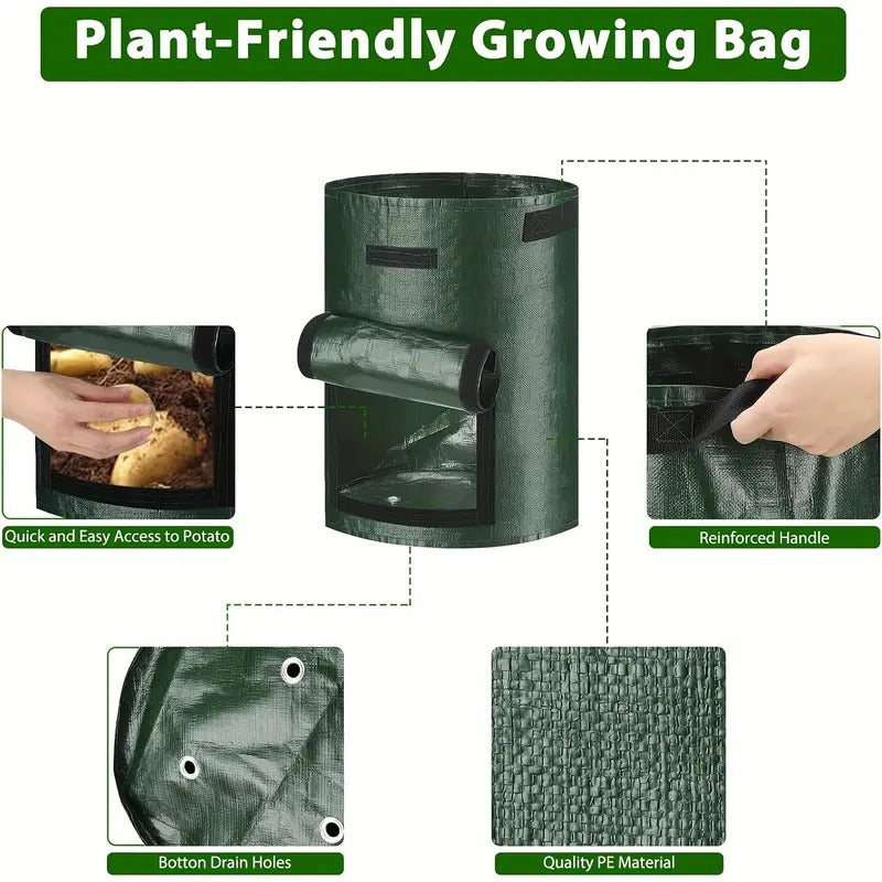4 Pcs Garden Bags with Window & Handle