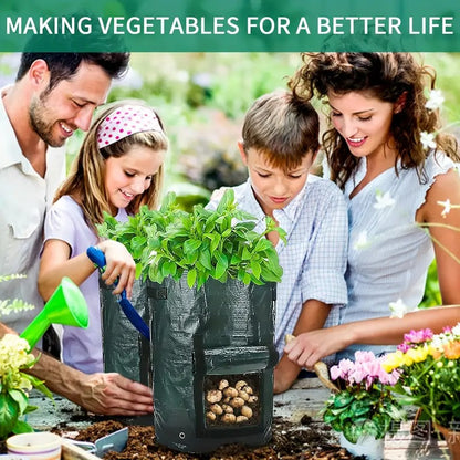 4 Pcs Garden Bags with Window & Handle