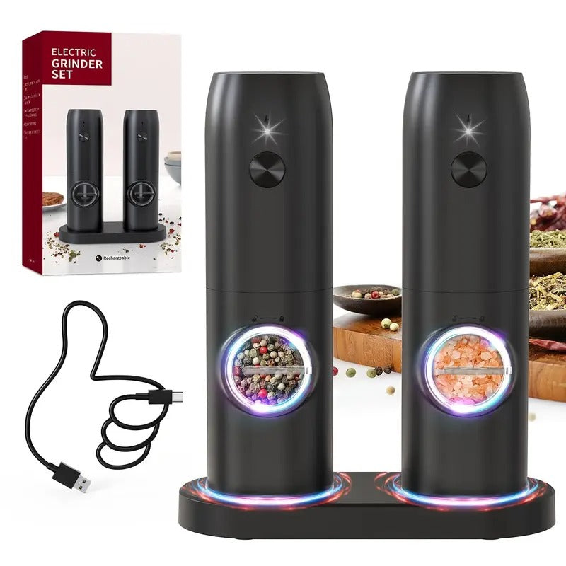 Electric Salt & Pepper Grinder Set