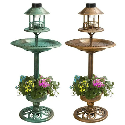 Solar Powered Bird Bath and Feeder Station