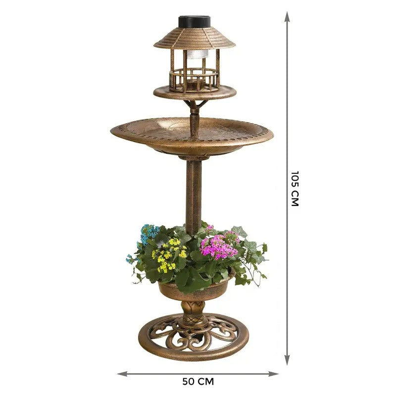 Solar Powered Bird Bath and Feeder Station