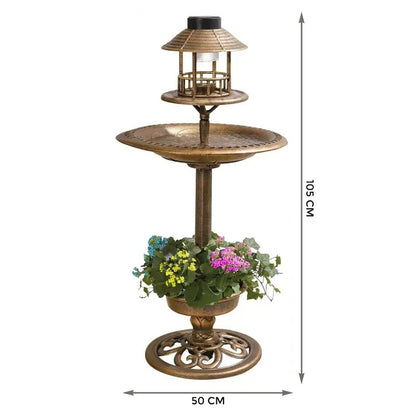 Solar Powered Bird Bath and Feeder Station