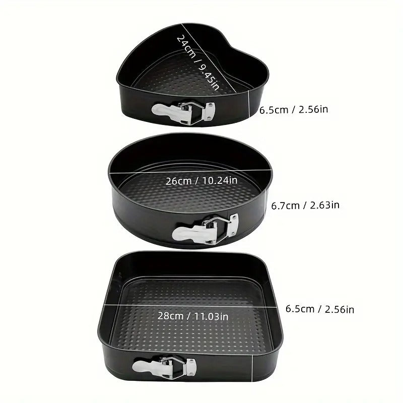 3 Styles Set Baking Tray Cake Mold