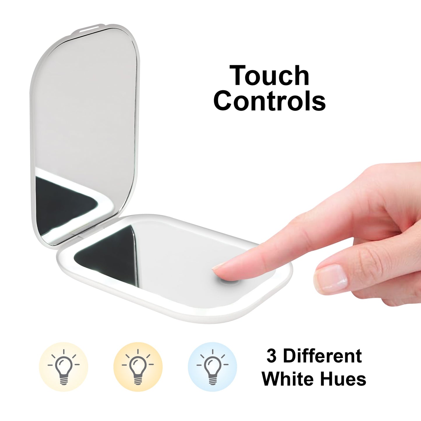LED Double Sided Compact Mirror