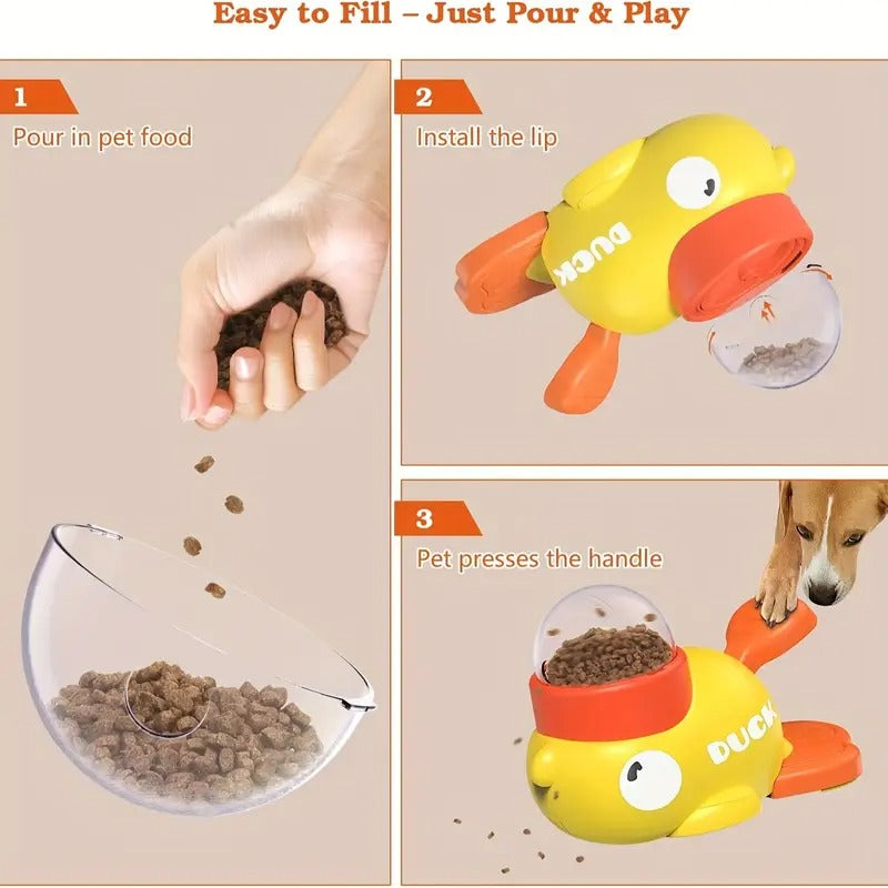 Interactive Press Dog Snack Dispenser Toy