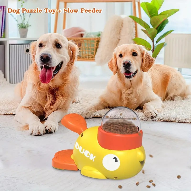 Interactive Press Dog Snack Dispenser Toy