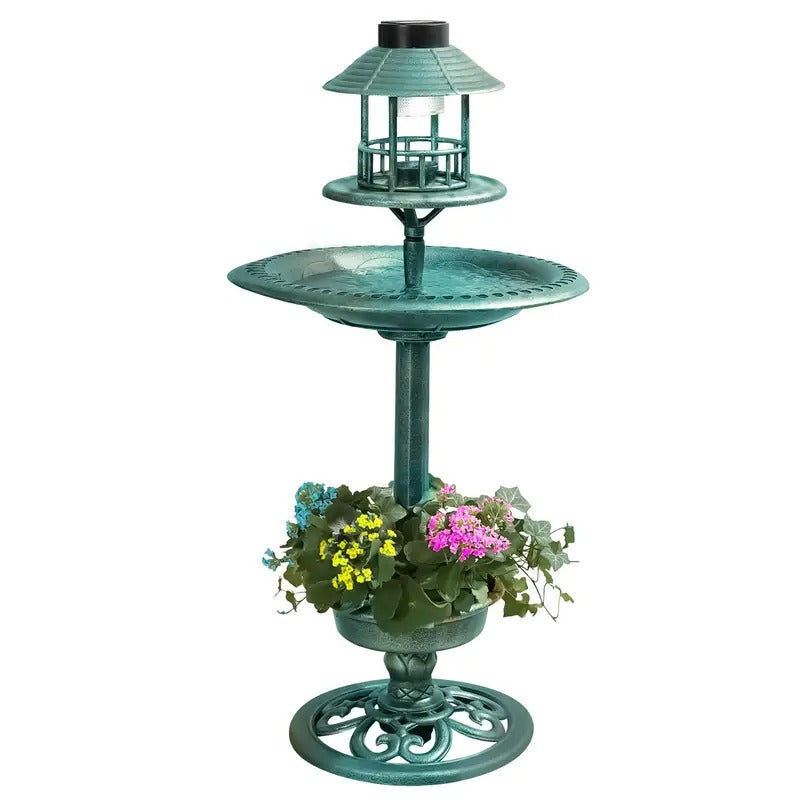 Solar Powered Bird Bath and Feeder Station