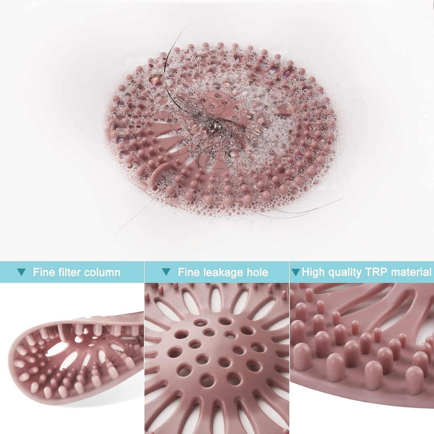5 Pcs Hair Catcher Shower Drain Covers
