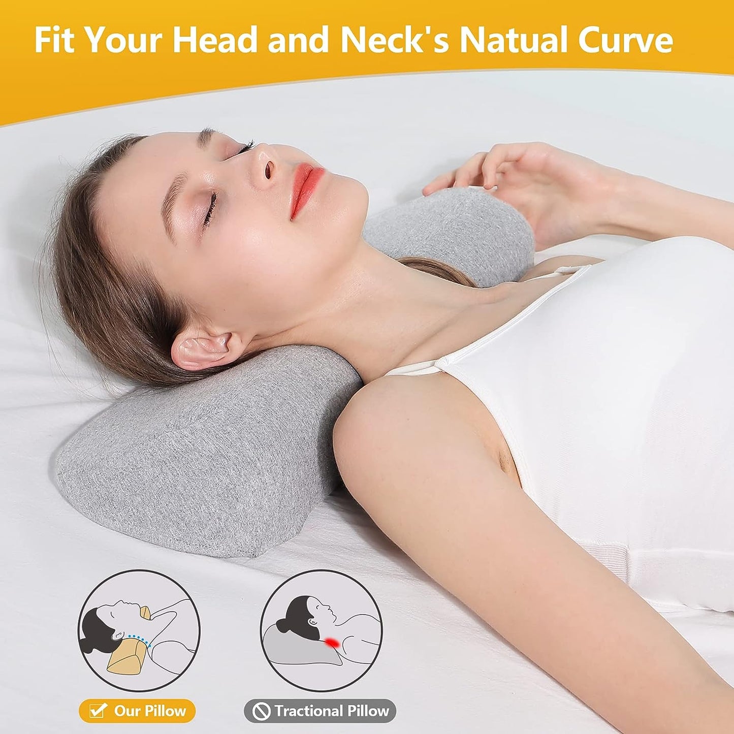 Oreiller de sommeil ergonomique avec massage