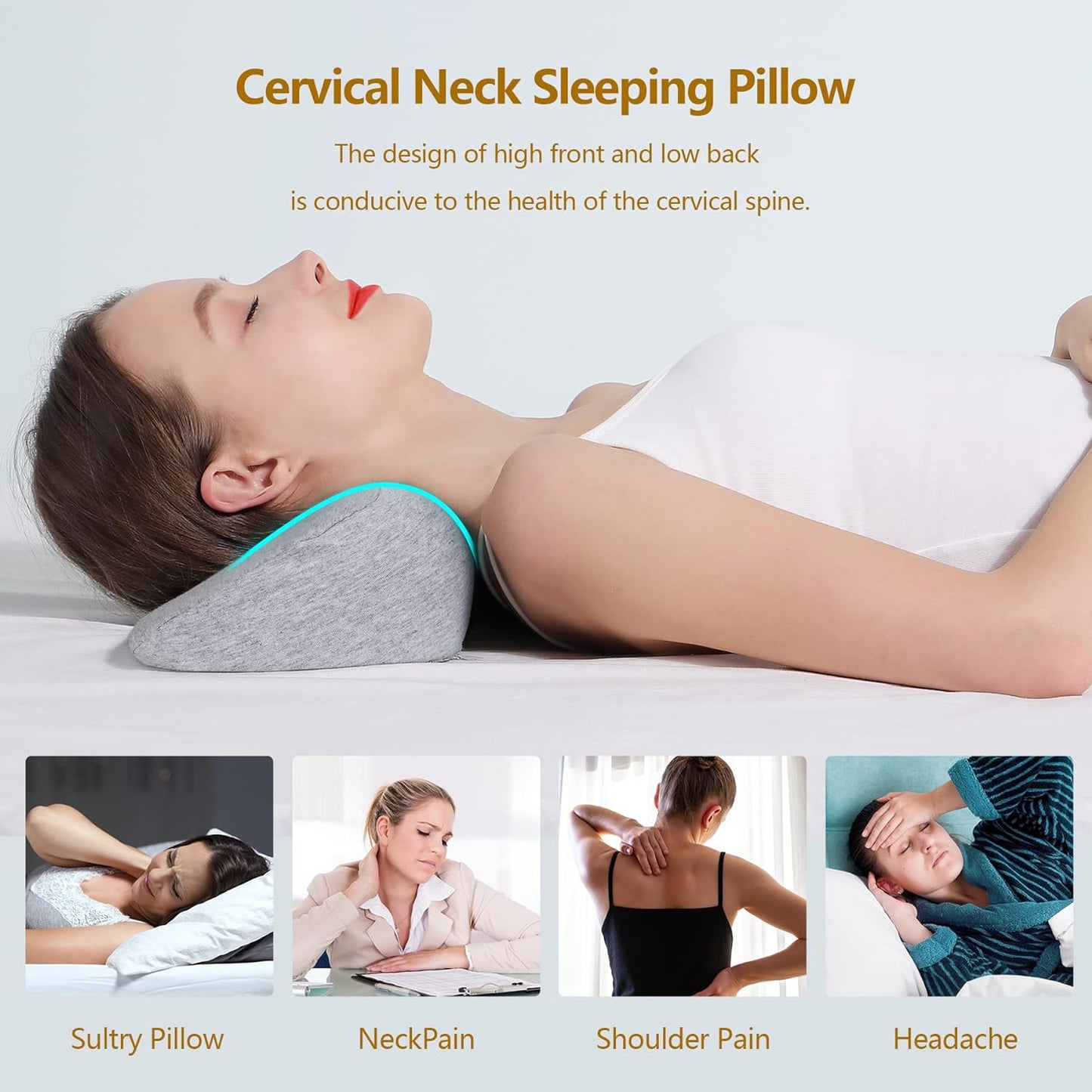 Oreiller de sommeil ergonomique avec massage