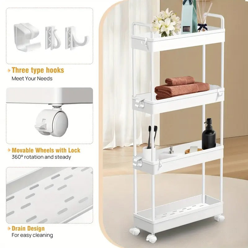 4-Tier Storage Trolley