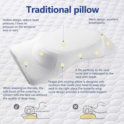 Oreiller de sommeil en mousse à mémoire de forme confortable