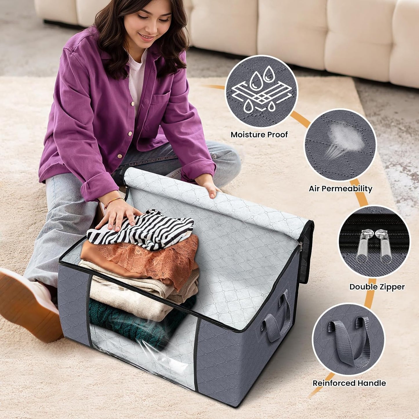 6 Pack Clothes Storage