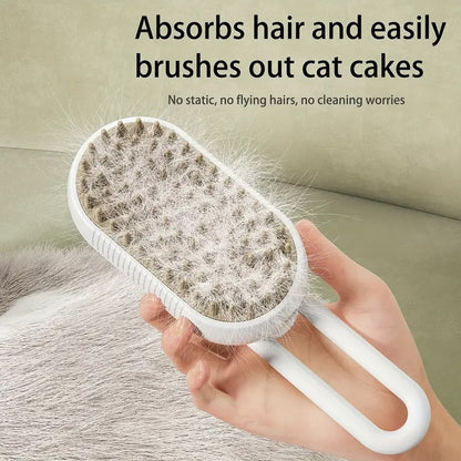 3-in-1 Pet Grooming Brush with Steam Function