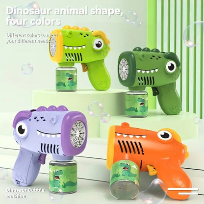Dinosaur Electric Bubble Gun