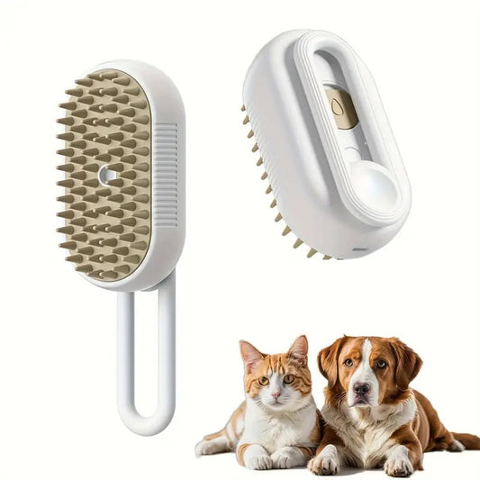 3-in-1 Pet Grooming Brush with Steam Function