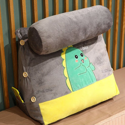 Coussin de Dossier Triangulaire avec Repose-Tête Ajustable