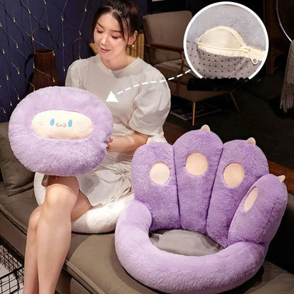 Oreiller en forme de patte de chat