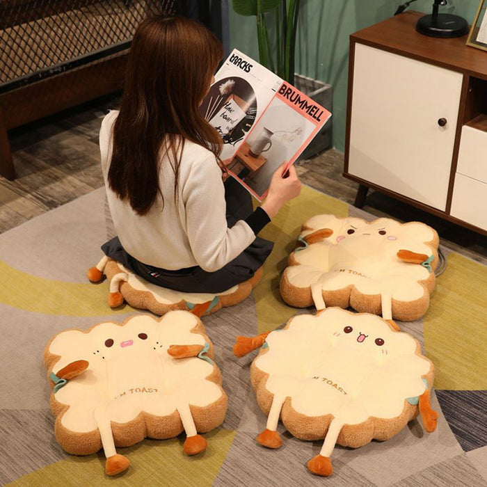Coussin en peluche Toast mignon