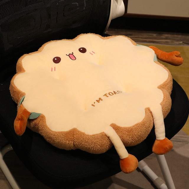 Coussin en peluche Toast mignon