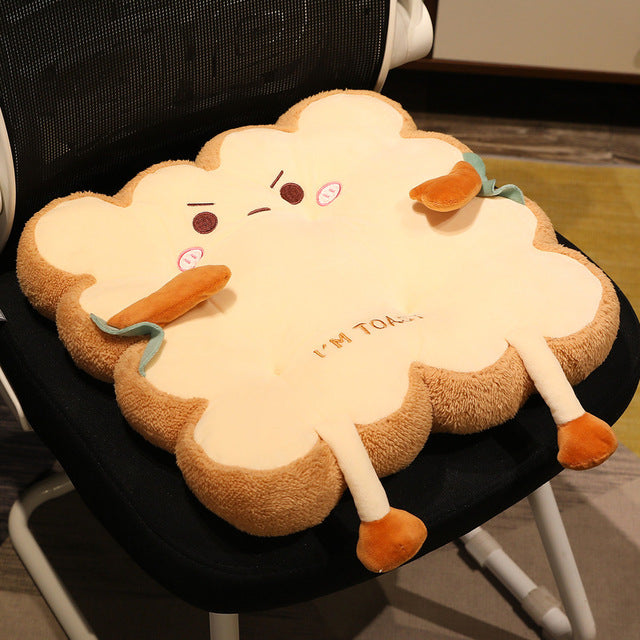 Coussin en peluche Toast mignon