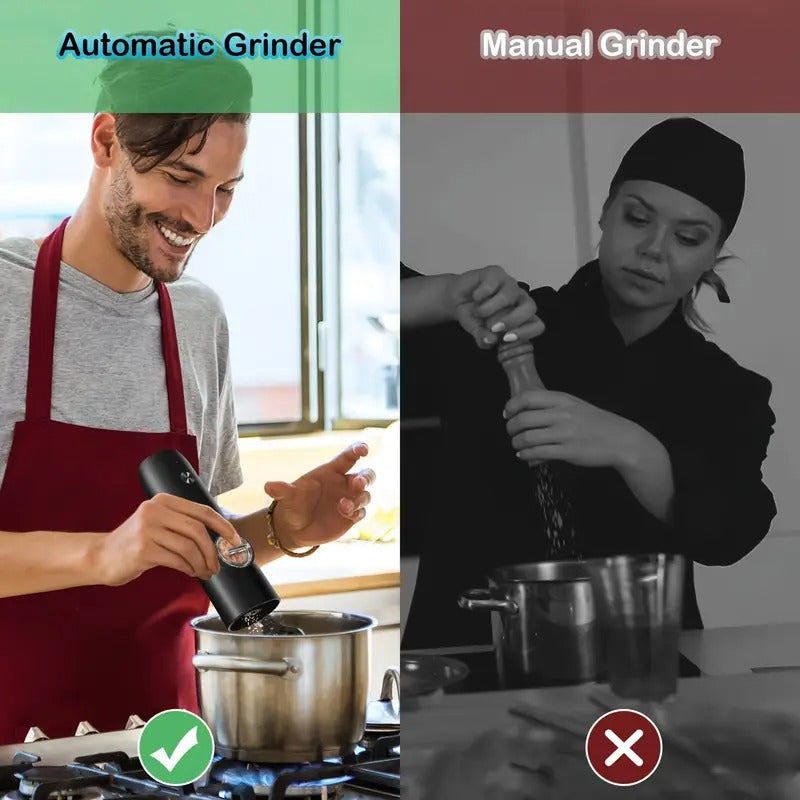 Electric Salt & Pepper Grinder Set