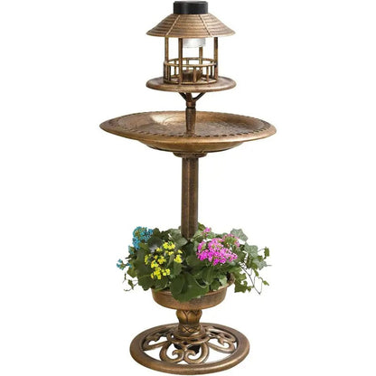 Solar Powered Bird Bath and Feeder Station