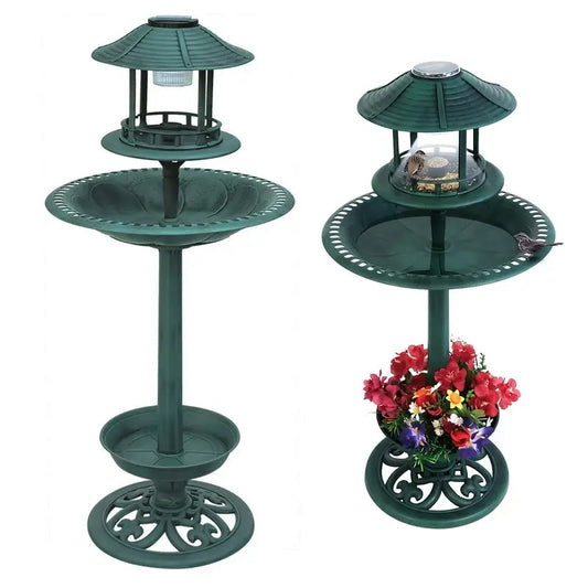 Solar Powered Bird Bath and Feeder Station