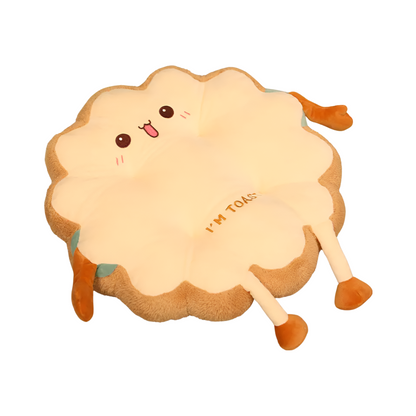 Coussin en peluche Toast mignon