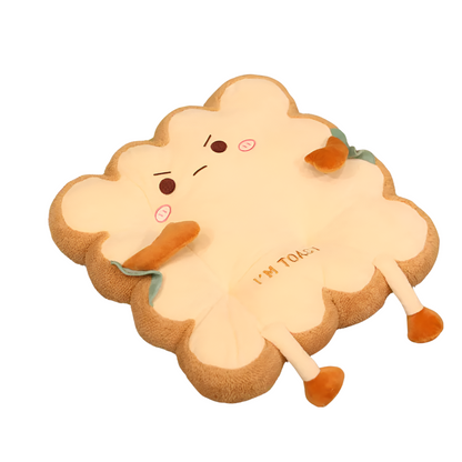 Coussin en peluche Toast mignon
