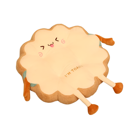 Coussin en peluche Toast mignon